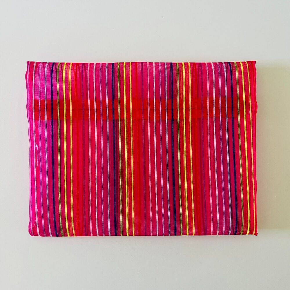 Pink Multicolor Stripe Mesh Travel Garment Bag - Set of 3 - Picture 3 of 7